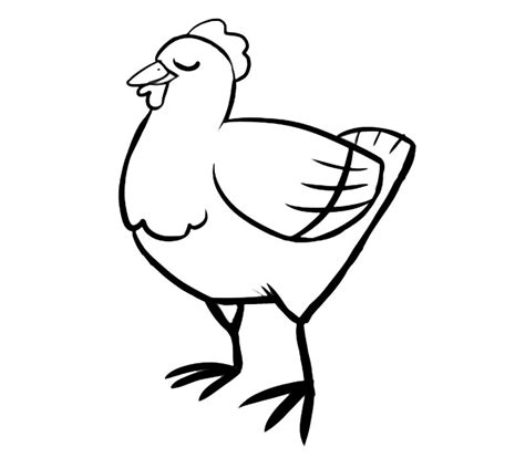 Dibujo De Gallina Facil Imagenes De La Gallina Pintadita Para Colorear