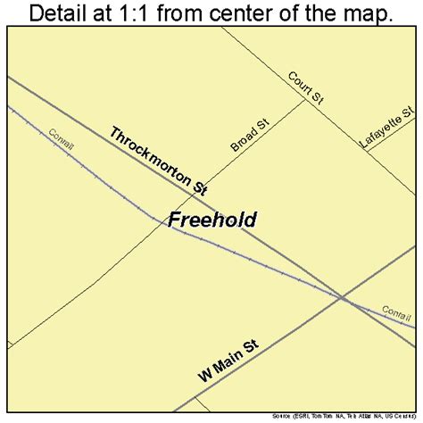 Freehold New Jersey Street Map 3425200