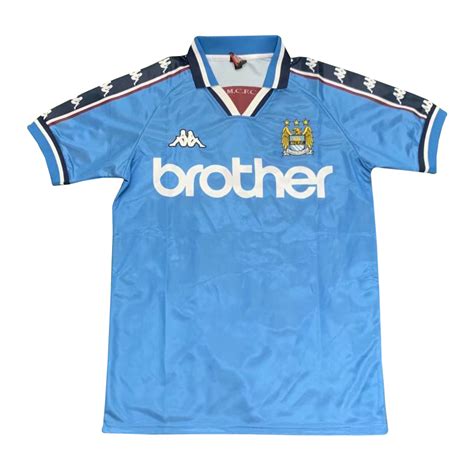 1998 1999 Manchester City Retro Home Mens Soccer Jersey Replica Wholesale Retro Soccer Jerseys