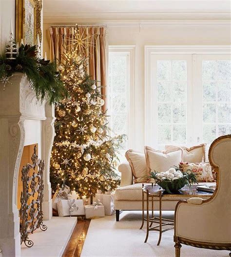 There are very nice curtains for your kitchen, for your living room and even for your shower. 55 Dreamy Christmas Living Room Décor Ideas - DigsDigs