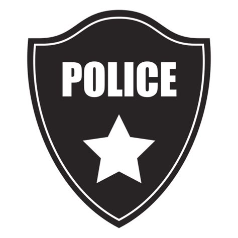 Badge Police Star Silhouette Transparent Png And Svg Vector File