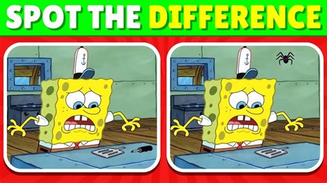 Spot The 3 Differences Spot The Spongebob Difference Youtube