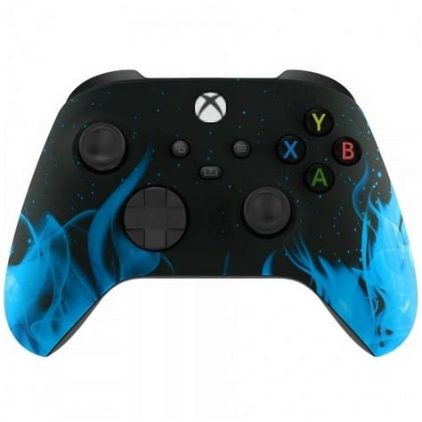 Xbox Series One Modded Custom Rapid Fire Controller Blue Flames Soft