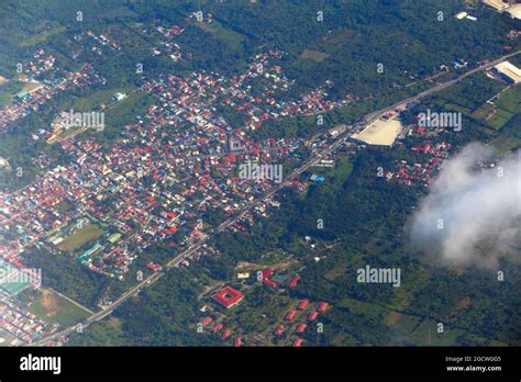 Silang Town In Cavite Province Philippines Aerial View Stock Photo