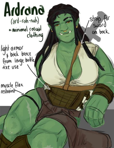 Orc Girls Fantasy Character Design Female Orc Dungeons And Dragons