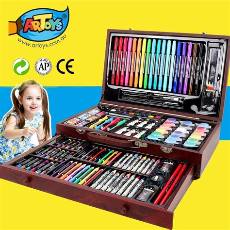 Buy Artoys Art Set Kids For Drawing Painting Set Wood Box Artist Kit
