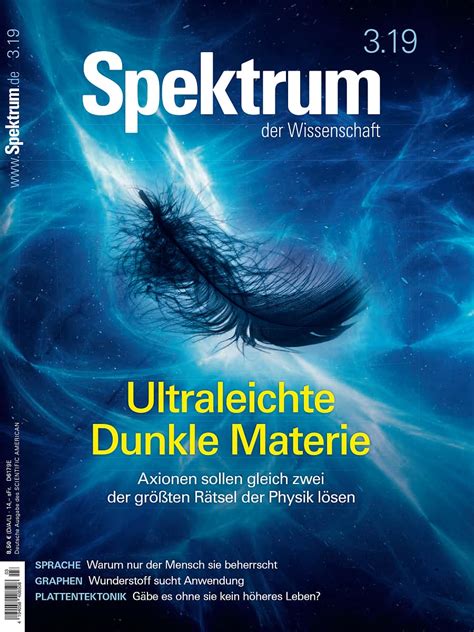 Ultraleichte Dunkle Materie Spektrum Der Wissenschaft 32019