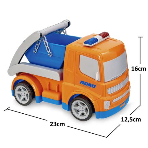 Brinquedo Caminh O De Entulho Falcon Truck Carrinho Infantil Laranja