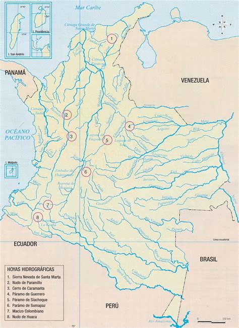 Mapa De Colombia Hidrografía Social Hizo