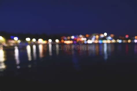 Abstract City Lights Reflection Water Blur Stock Image Image Of Glow