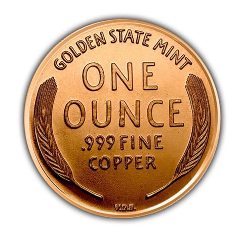 1 Oz Lincoln Wheat Cent 999 Copper Round European Mint