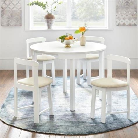 Harrisburg Tobey 5 Piece Compact Round Dining Set Overstock