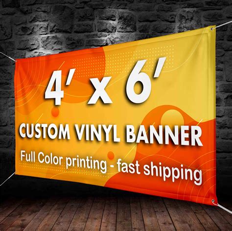 4x6' Custom Banners Vinyl Banner printing 13oz full | Etsy