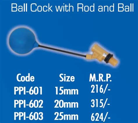 Poly Plast Ptmt Ball Cock With Rod And Ball For Plumbing At Rs 216piece In New Delhi