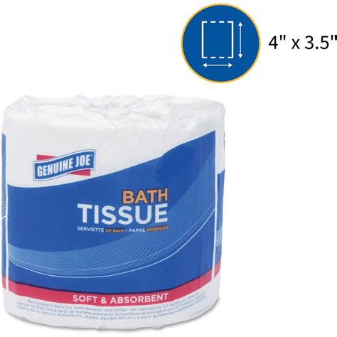 Genuine Joe 2 Ply Standard Bath Tissue Rolls 2 Ply 4 X 350 500