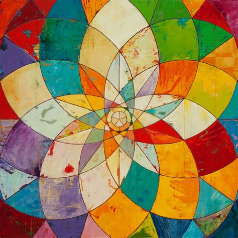 Jameswyper Kaleidoscopic 2012 Acrylic On Canvas 35x35in Geometric