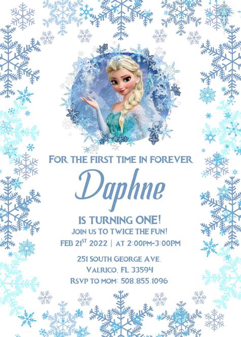 Free Printable Anna And Elsa Frozen Birthday Invitati