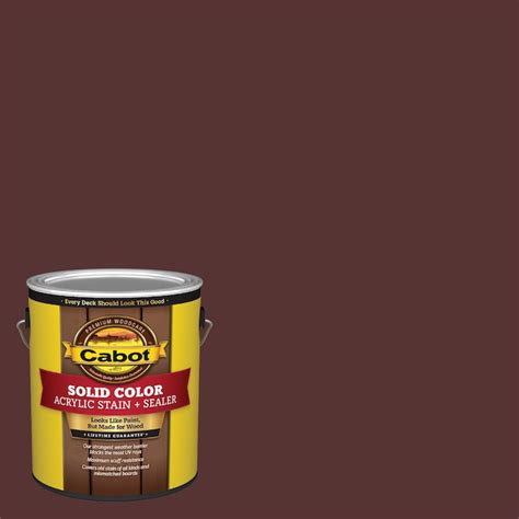 Cabot Oak Brown Solid Exterior Wood Stain And Sealer 1 Gallon In The