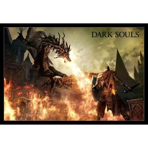 Dark Souls Gaming Laminated And Framed Poster 36 X 24