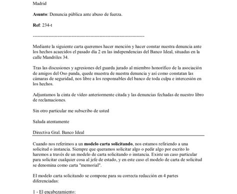 Ejemplo De Carta Formal Solicitando Algo Modelo De Informe Images And