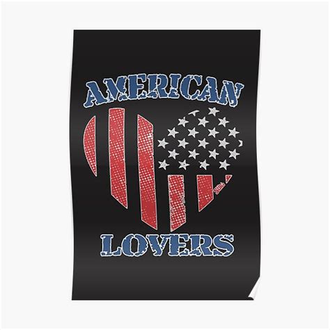 American Lovers Poster For Sale By Ej Sulu Redbubble