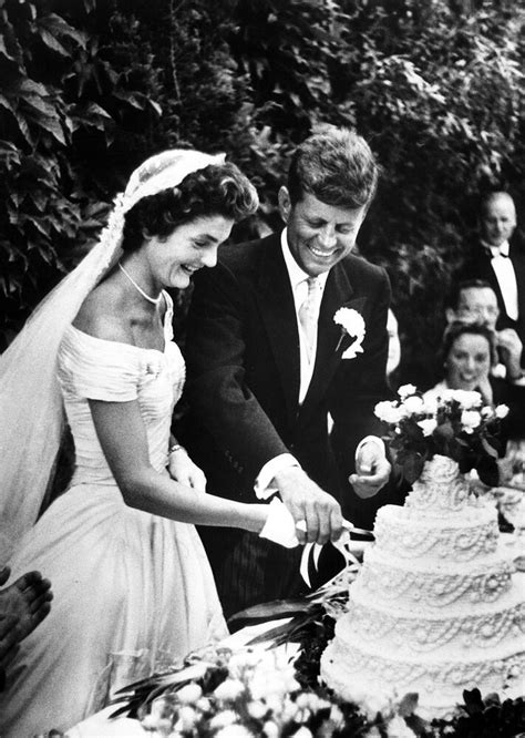 Jacqueline Kennedy Onassis Jfk John Wedding Dress Photo