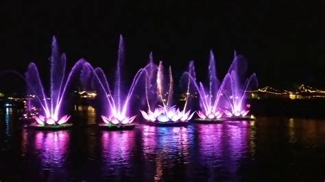 Light Show On Water At Disney Animal Kingdom Theme Park 2019 Youtube