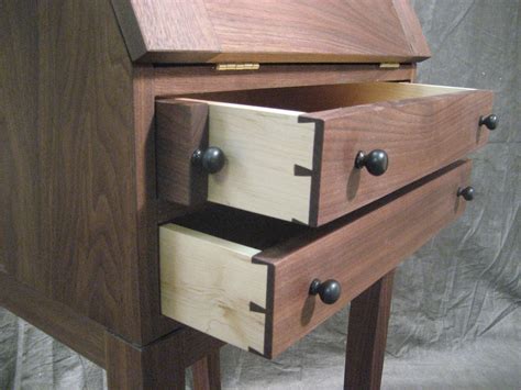 Custom Made Black Walnut Secretary Desk By Red Acorn Woodworking