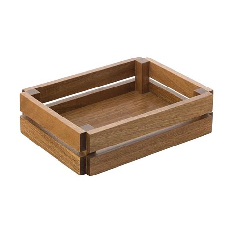 Home products giveaways boxes mini crates. 'Crates' Small Wooden Crate - Acacia - 22x16cm (8.75x6.55 ...