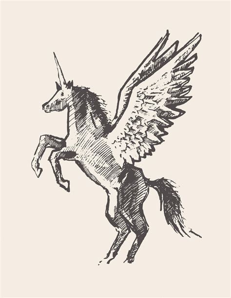 Unicorns Drawings With Wings