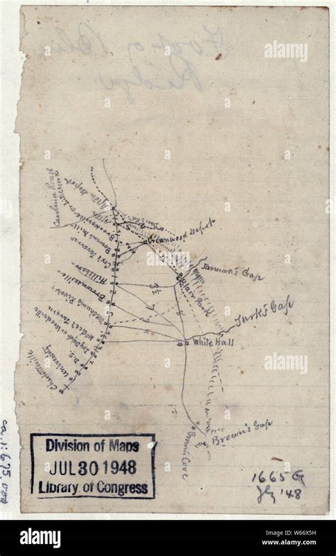 Civil War Maps 2234 Sketch Of The Road From Charlottesville To Afton
