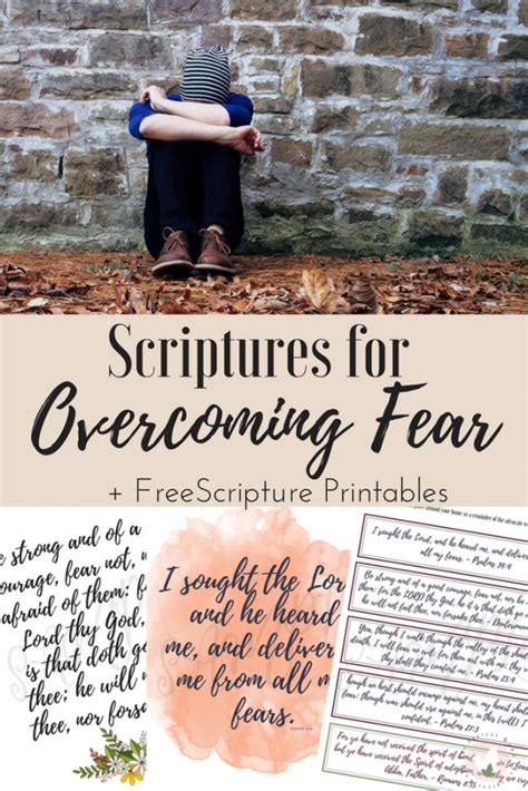 10 Scriptures For Overcoming Fear Scripture Printables Scriptures
