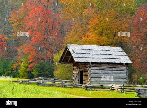 The Dan Lawson Place In Cades Cove In Autumn Great Smoky Mountains