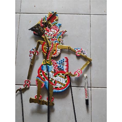 Jual Wayang Kulit Kertas Kresna Krisna Emas 50cm Indonesiashopee Indonesia