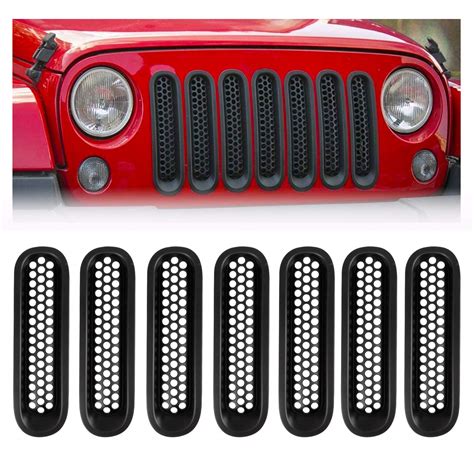 Buy Spurtar Grill Inserts For 2007 2017 Jeep Jk Wrangler And Wrangler