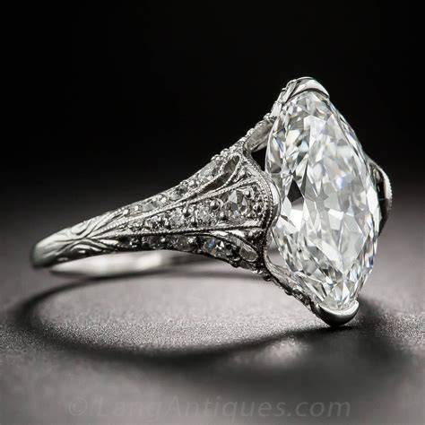 This diamond cut is similar in shape to a boat (hence its other name 'navette' which means boat) with two pointed edges. Tiffany and Co. Edwardian 3.14 Carat Marquise Diamond Platinum Ring | Edwardian ring, Antique ...