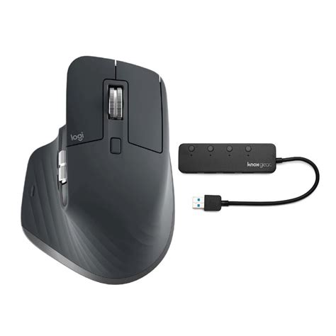 Logitech Mx Master 3 Advanced Wireless Mouse And Knox 4 Port Usb Hub