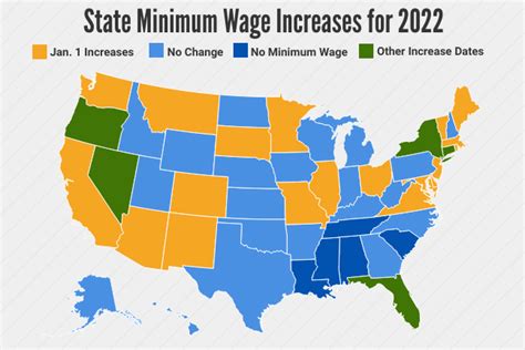 Minimum Wages By State Map Minimum Wage By State 2024