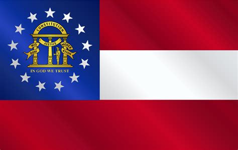 Georgia State Flag Gloss Americas Scholarship Konnection