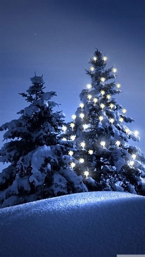 Free Download Snow Christmas Tree Winter Iphone 6 Wallpaper 1080x1920