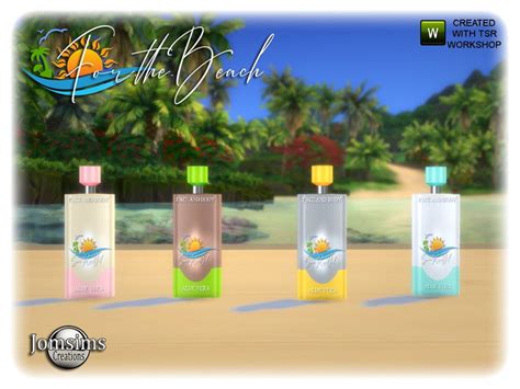 For The Beach Solar Oil Found In Tsr Category Sims 4 Clutter Solar