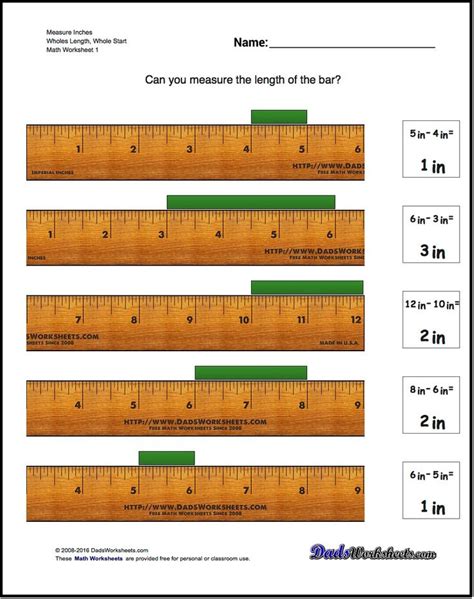 Reading A Standard Ruler Worksheet Key Printable Worksheets And