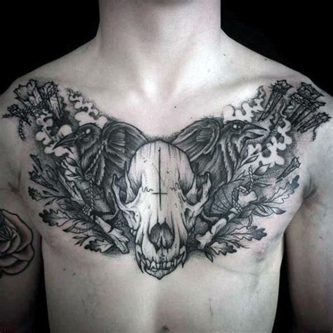 Animals tattoos back tattoos skull tattoos wolf tattoos. 70 Wolf Skull Tattoo Designs For Men - Masculine Ink Ideas