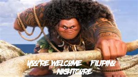 As an adjective, welcome means wanted, appreciated, or pleasing. You're Welcome Filipino Nightcore - YouTube