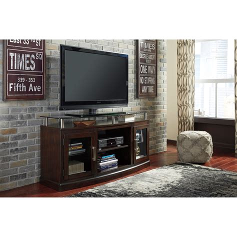 Signature Design By Ashley Chanceen Medium Tv Stand With Floating Black