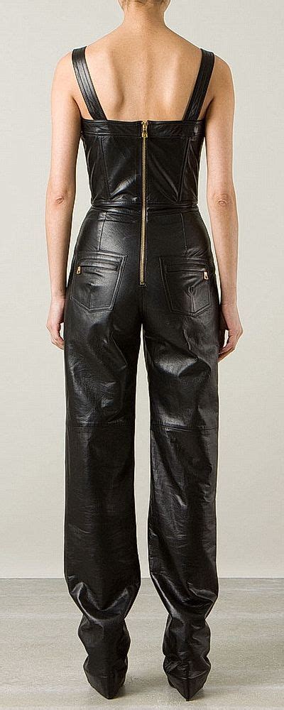 Black Leather Jumpsuit By Balmain 2014 Leather Catsuit Leather Jumpsuit Leather Pants Black