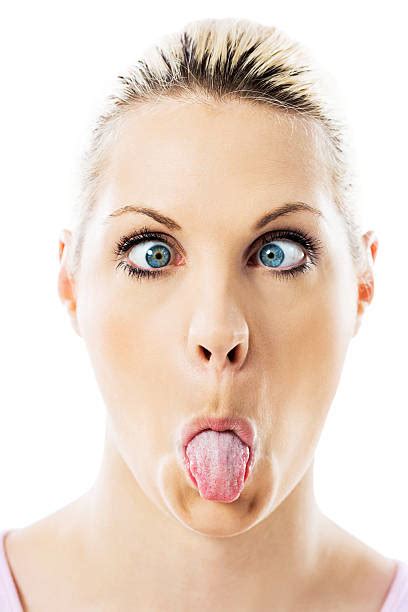 Royalty Free Cross Eyed Women Sticking Out Tongue Behavior Pictures