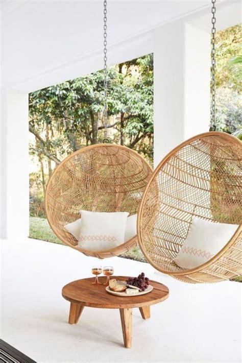 Round Rattan Cocoon Chair Rattan Hanging And Standingrattan Etsy