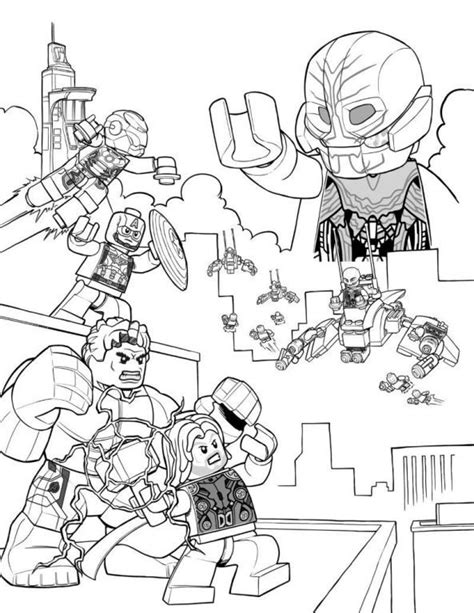 Lego Avenger Heroes Coloring Pages | Avengers coloring, Avengers