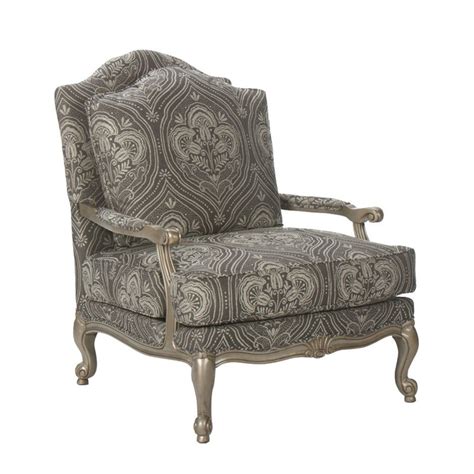 Pair of ethan allen french country ivory & silver upholstered occasional chairs. Neutral interiors. French chairs. Ethan Allen furniture ...